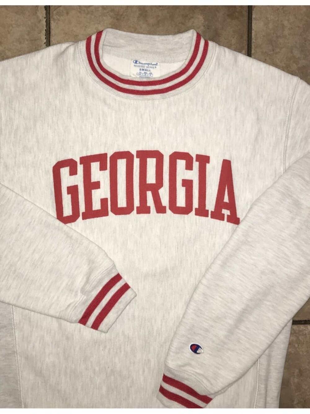 Men's Vintage Champion Reverse Weave Georgia Bulldogs Sweatshirt- Size: S